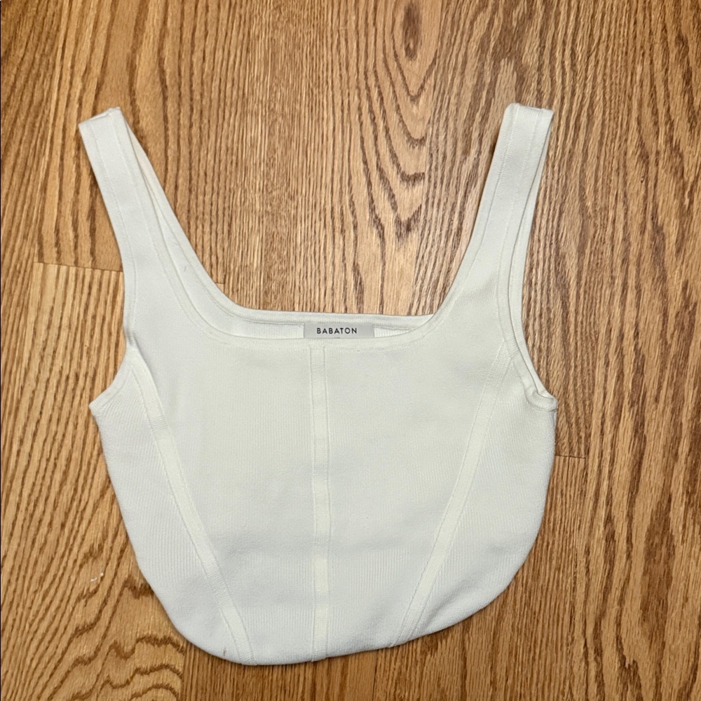 Babaton Cream Sleeveless Top